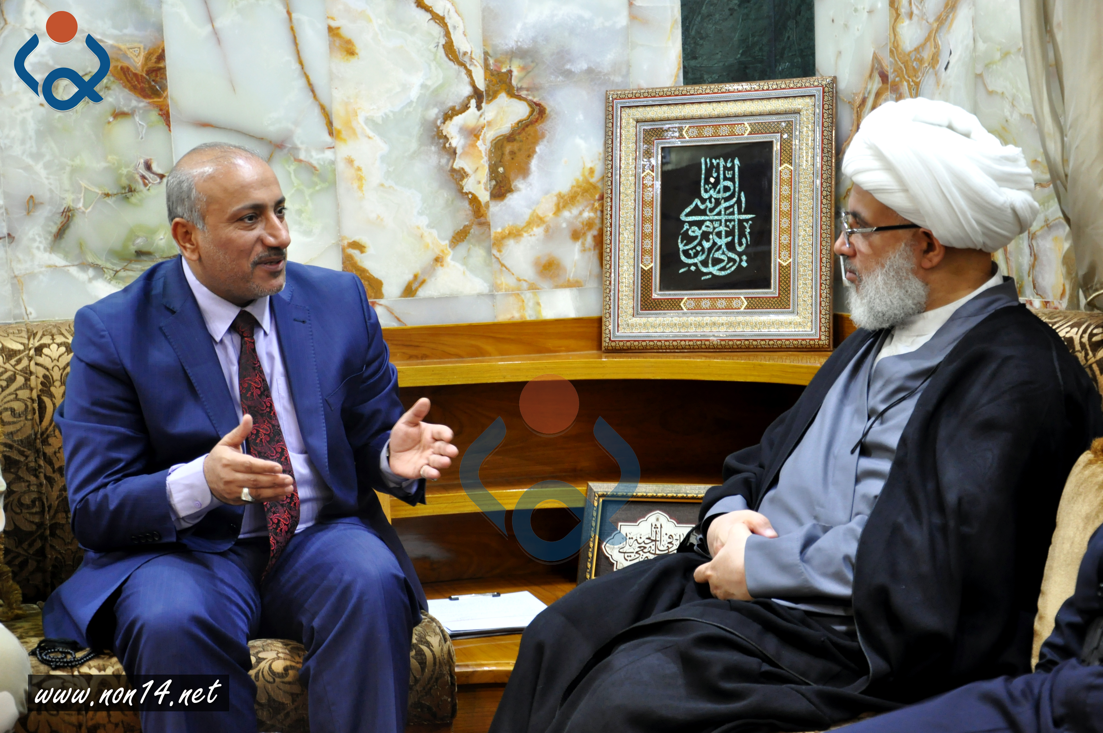 بالصور: الشيخ الكربلائي يستقبل رئيس مجلس كربلاء والاخير يؤكد ان المدينة تتعرض لمظلومية كبيرة