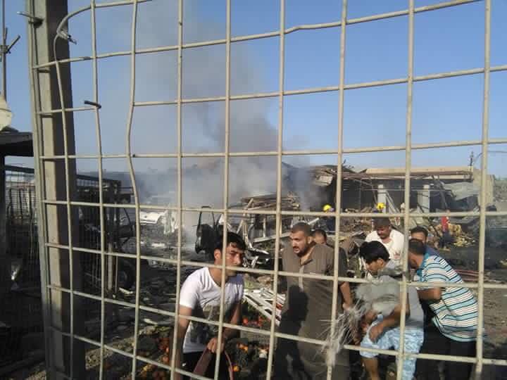 الداخلية: استشهاد واصابة 31 مواطناً بتفجير علوة الخضر شمالي بغداد