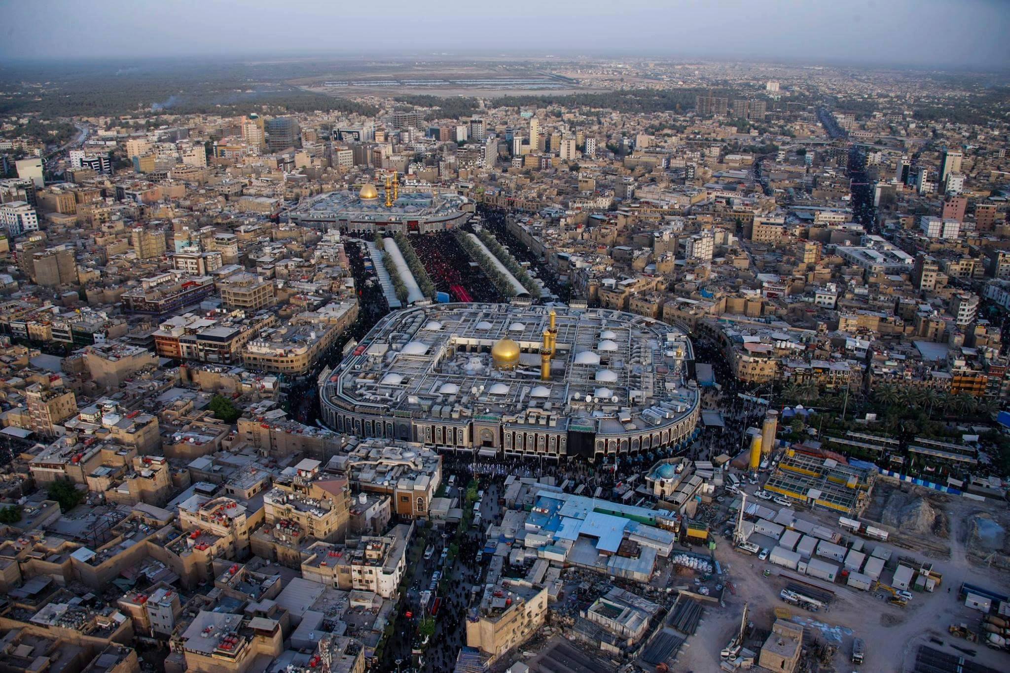 بالصور:عاشوراء كربلاء من الجو