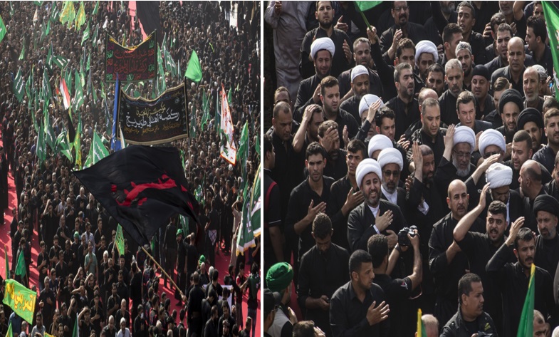 بالصور:ثلاثة ملايين مسلم بينهم ممثل المرجع السيستاني ينهون عزاوات عاشوراء بركضة طوريج المليونية