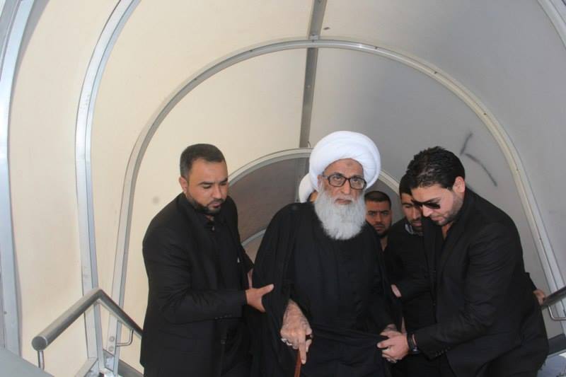 بالصور:المرجع النجفي يغادر الى لبنان لاجراء فحوصات طبية