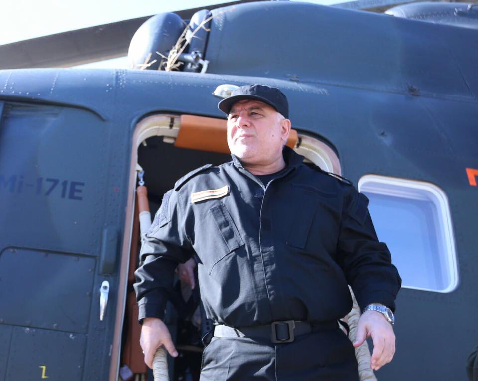 العبادي يصل الى حمام العليل جنوب الموصل