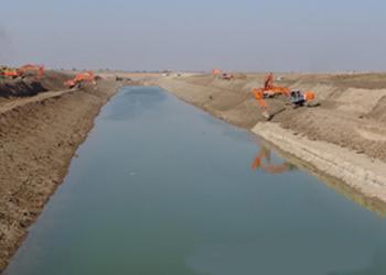 افتتاح مشروع تبطين قناة الوند والقناة الرابطة في محافظة كربلاء المقدسة لارواء مساحة  مائة الف دونم