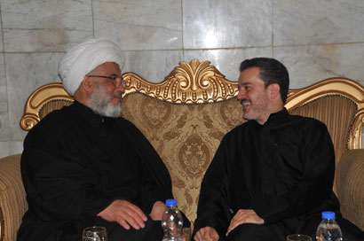 الرادود باسم الكربلائي يلتقي بامين عام العتبة الحسينية ويقرا مجلسا اليوم في المخيم الحسيني