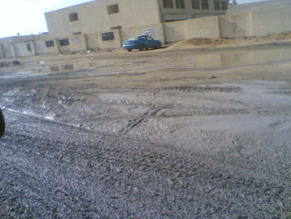 انتشار البرك والأوحال في كربلاء بسبب الأمطار