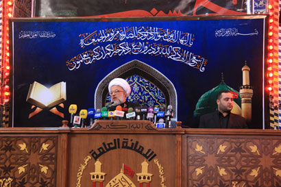 الكربلائي يحذر من توجه الأنظار نحو الخارج لحل الأزمات السياسية ويؤكد إنه لا حلّ إلا بالحوار الصادق واستشعار المسؤولية المشتركة