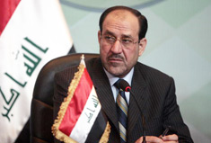 المالكي:سيتم عرض أعترافات اخرى لحماية الهاشمي ,وقد نضطر الى منع العيساوي من دخول وزارة المالية