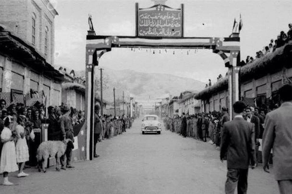 مدينة حلبجة تستقبل ملك العراق أواسط الخمسينات