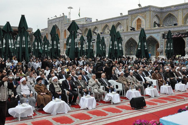 ديوان الوقف الشيعي يقيم وقفة تضامنية كبيرة دعما لقواتنا المسلحة وقوات الحشد الشعبي في العتبة الكاظمية المقدسة