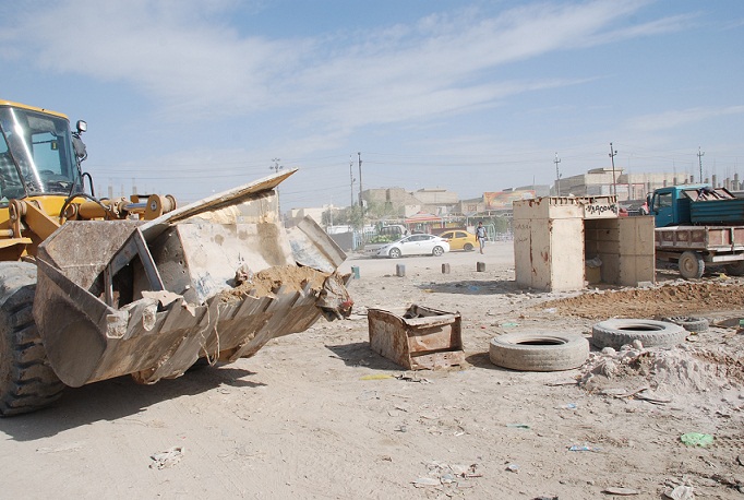 كربلاء :رفع 470 طن من الانقاض وحملة لإزالة التجاوزات