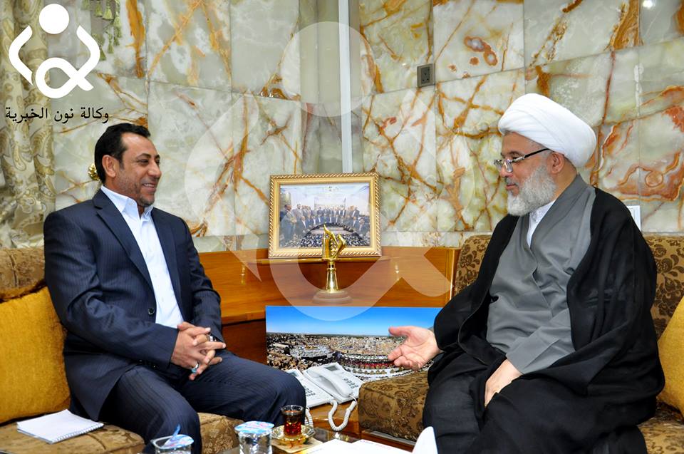 ممثل المرجع السيستاني يستقبل رئيس لجنة الامن والدفاع النيابية في كربلاء