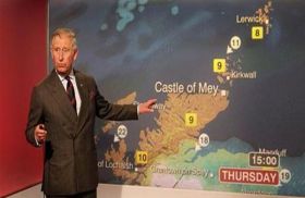 ولي العهد البريطاني يفاجئ البريطانيين بتقديم النشرة الجوية على تلفزيون "بي بي سي"