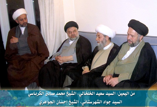 وكيل المرجع السيستاني يلتقي الكرباسي في دائرته المعرفية(مصور)
