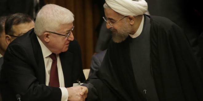 معصوم من طهران يدعو دول المنطقة الى تعاون واسع لايقاف التصحر بجنوب العراق