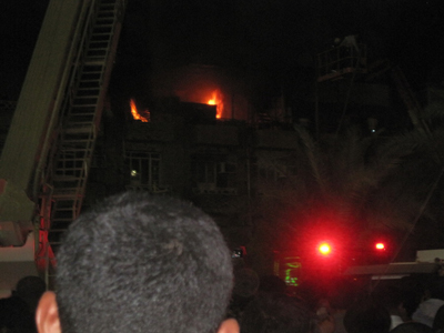 تقرير مصور عن الحرائق التي اندلعت بثلاث فنادق وسط كربلاء