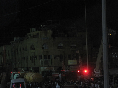 كربلاء:حريق بثلاث فنادق قريبة من العتبة الحسينية بسبب تماس كهربائي