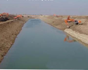 الموارد المائية تباشر بدفن وتبطين قناة الوند في كربلاء