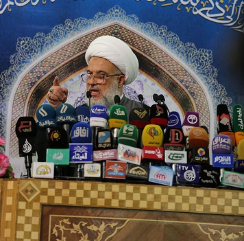 المرجع السيستاني يدعو المواطنين الذين يتمكنون من حمل السلاح ومقاتلة الارهابيين دفاعاً عن بلدهم وشعبهم ومقدساتهم  التطوع في القوات الأمنية