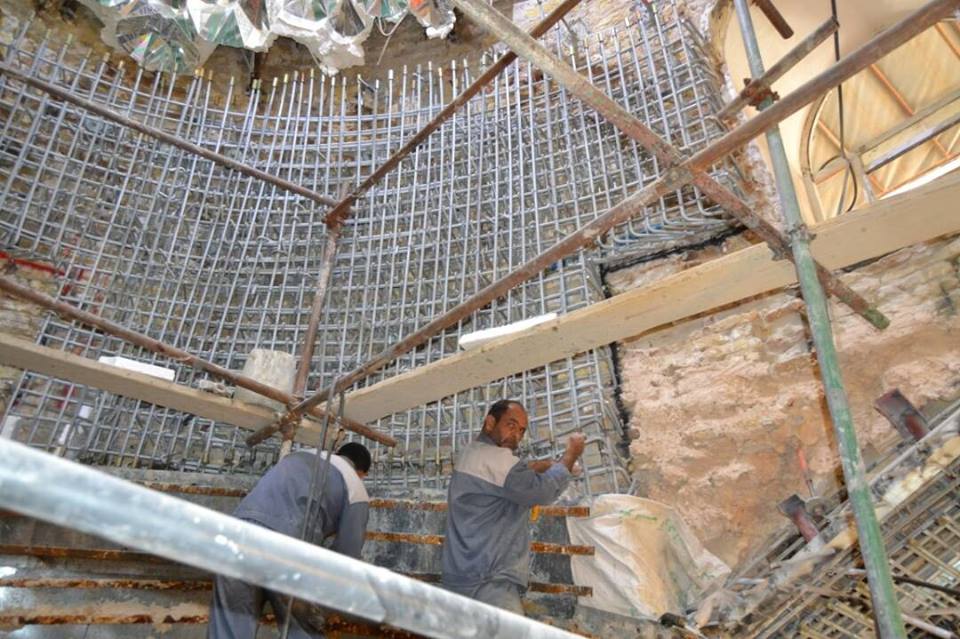 هيكل كونكريت مسلح يحيط بالحرم المقدس للإمام الحسين عليه السلام وسقف بسمك من (20-30) سم (مصور)