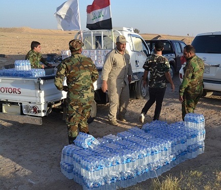 الوقف الشيعي يرسل مساعدات غذائية وعينية لقوات الحشد الشعبي في قاطع عمليات سامراء