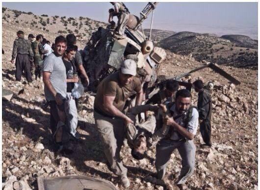 شاهد بالصور كيف سقطت طائرة هيلكوبتر المساعدات ومعها النائبة فيان دخيل