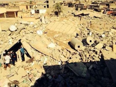 شاهد بالصور منزل محافظ صلاح  الدين الجديد بعد ان فجره الدواعش جنوبي تكريت