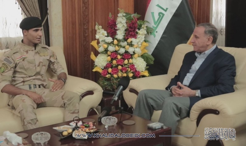 خالد العبيدي يستقبل قناص الكرمة ويامر بتكريمه