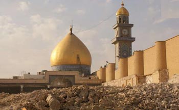 تقرير مصور عن أعمال تطوير المراقد المقدسة المجاورة لمسجد الكوفة في النجف الاشرف