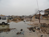 كربلاء: امطار غزيزة تؤدي الى طفح المجاري  ودخول قسم منها الى دور المواطنين