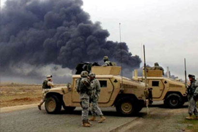 عاجل :انفجار عبوتين ناسفتين على رتل امركي قرب جامع ابن كمونة بالنجف الاشرف