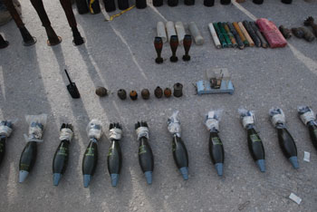 العثور على مخبأ  للاسلحة تحت الارض  في كربلاء