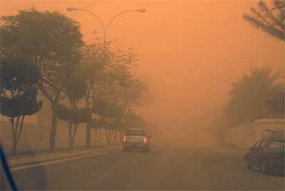 الانواء الجوية: الجمعة عواصف ترابية في المنطقتين الوسطى والجنوبية