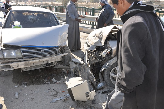 شاهد بالصور :حادث مروري في كربلاء