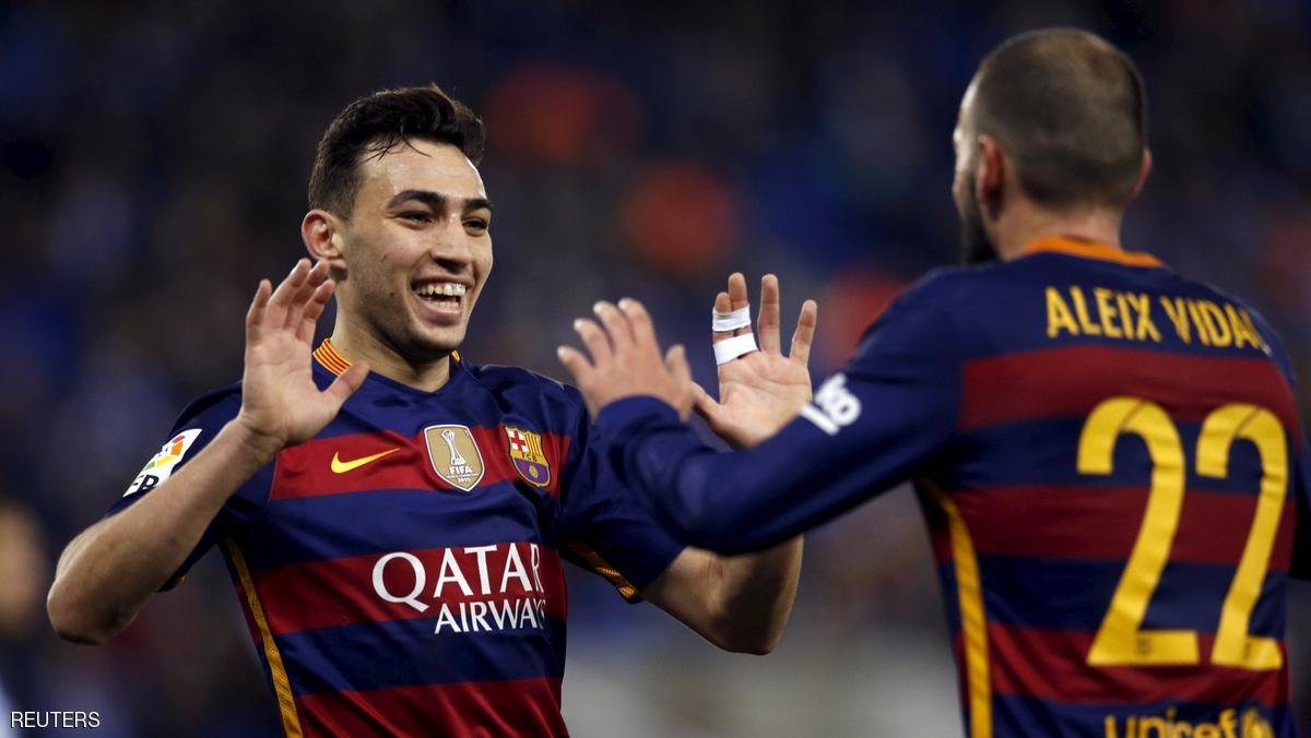 برشلونة يكرر فوزه على إسبانيول بهدفين للحدادي