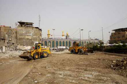 مواصلة اعمال صحن العقيلة زينب في كربلاء (مصور)