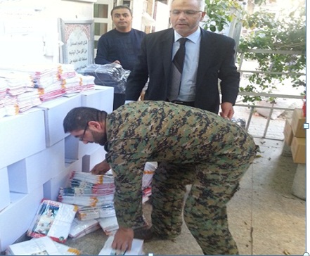 بالصور:الاخاء في كربلاء توزع مساعدات غذائية ولوجستية على عناصر الحشد الشعبي في جبهات القتال