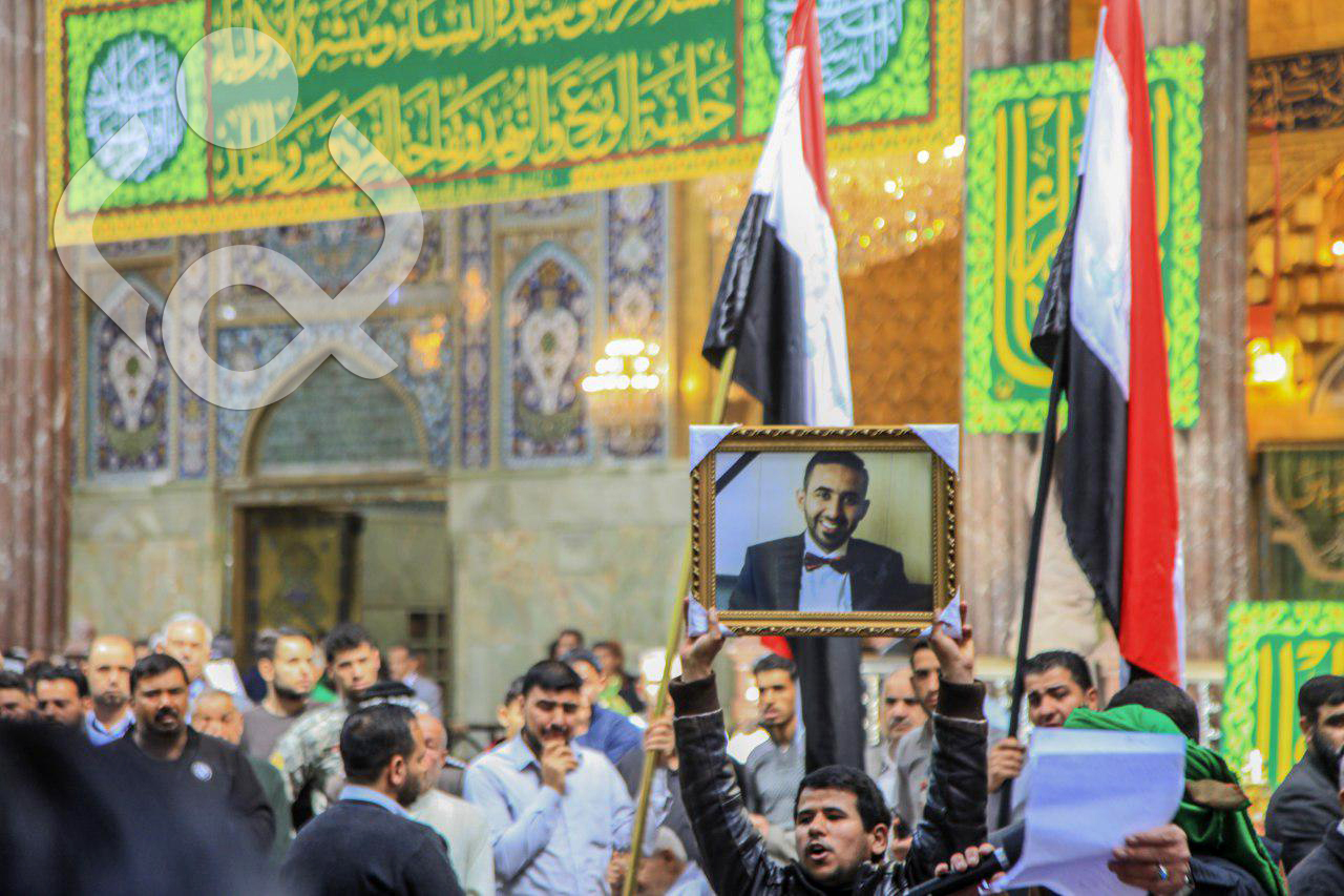 بالصور والفيديو: تشييع شهداء تفجيري دمشق في كربلاء