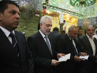 وزير التعليم العالي من النجف يؤكد اهمية التعاون والشراكة بين الحوزة العلمية والجامعة+صورة