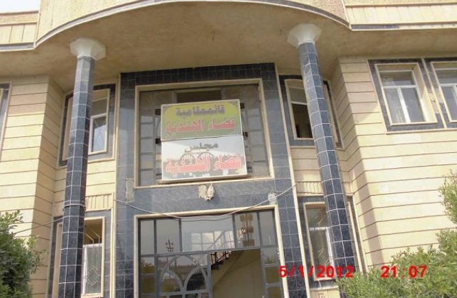 مسح على نهر الفرات في قضاء الهندية بمحافظة كربلاء المقدسة لانشاء كورنيش الهندية في مركز القضاء (مصور)