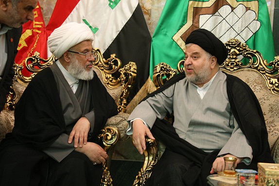 الشيخ عبد المهدي الكربلائي يستقبل الوكيل العام للمرجع السيستاني السيد جواد الشهرستاني