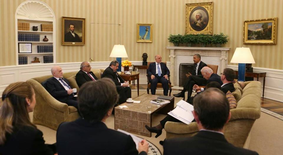 الرئيس الأمريكي يستقبل رئيس الوزراء العراقي