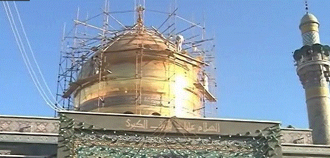 انطلاق عمليات ترميم قبة السيدة زينب (ع) بريف دمشق