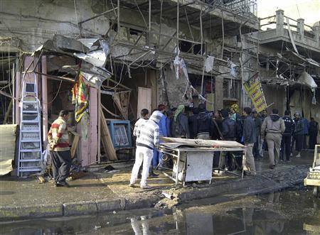 صورة حصرية لتفجير ارهابي في منطقة العلاوي وسط العاصمة بغداد