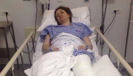 احدث صورة للنائبة فيان دخيل بعد سقوطها من احدى طائرات الاغاثة