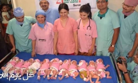 حرمت من الإنجاب لسنوات وبعد ذلك أنجبت فريق كرة قدم .. 11 توأما في بطن واحد!