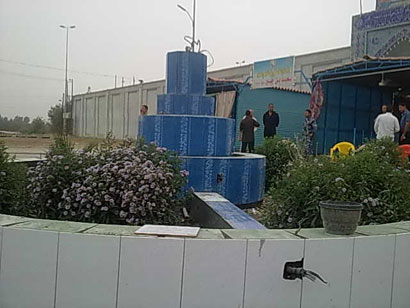 انشاء نافورة عند مدخل مقام سعيد بن جبير