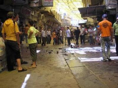 حريق يلتهم جزءا من سوق شعبي شمال النجف