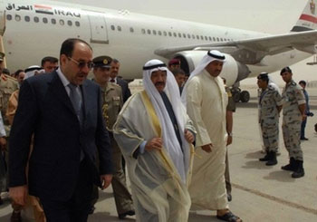 المالكي يلتقي أمير الكويت الشيخ صباح الاحمد الصباح