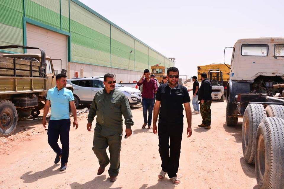 بالصور:مرآب في كربلاء يحتوي على ورش متكاملة لتصليح وتصفيح العجلات العسكرية