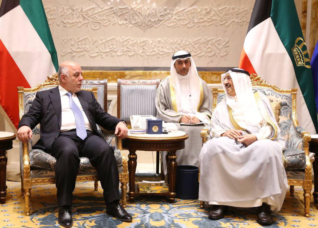أمير الكويت للعبادي: مستعدون لتقديم كل انواع الدعم لتشجيع الاعمار والاستثمار في العراق